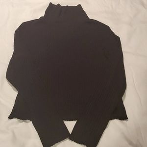 Black ribbed turtle neck